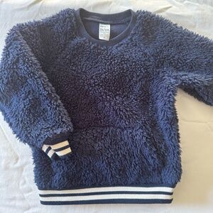Carter’s Cozy Sherpa Fleece Pullover Sweatshirt 2T | Navy Blue | Soft & Warm